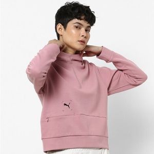PUMA pink hoodie with zip pocket